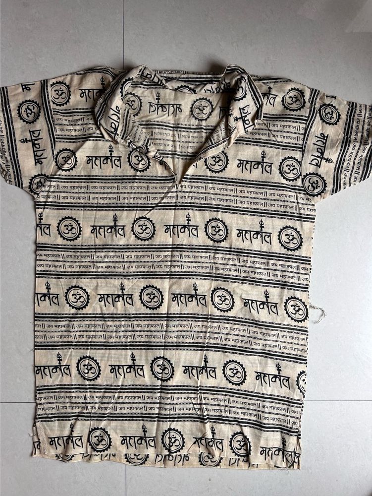 Men's Om Print Kurta Shirt
