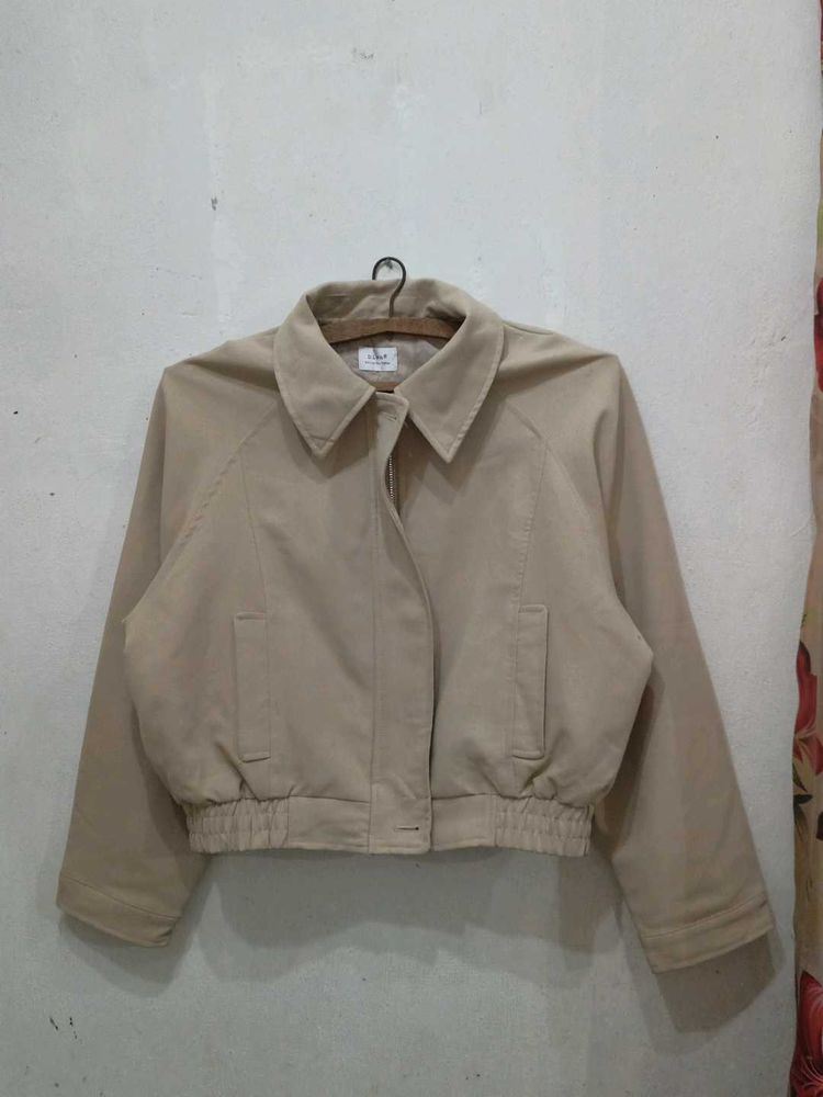 Neutral Cropped Jacket