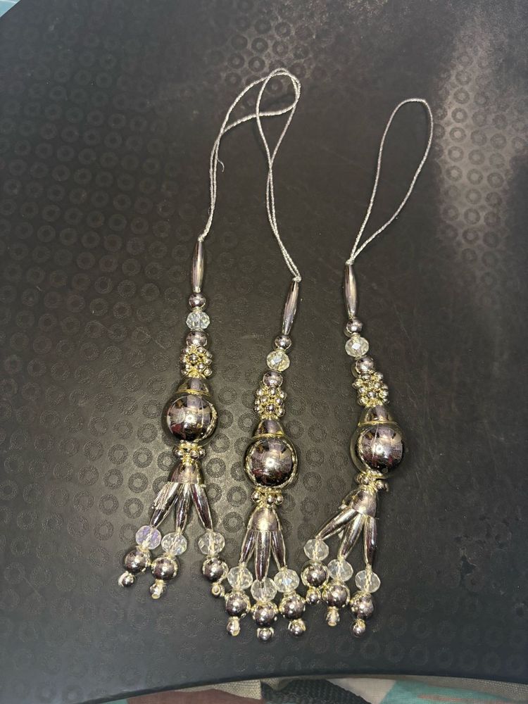 Silver Lehenga Latkan Set of 3