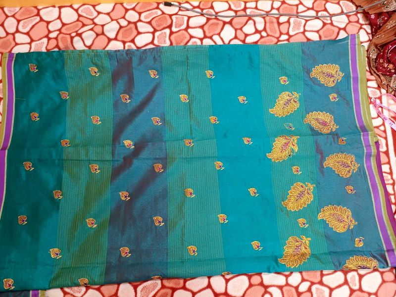 🦚 Silk Cotton Saree With Blouse