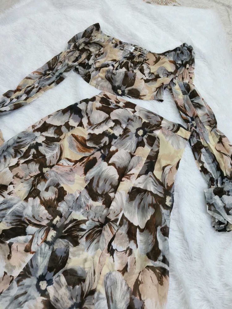 Floral Print Two-Piece Set