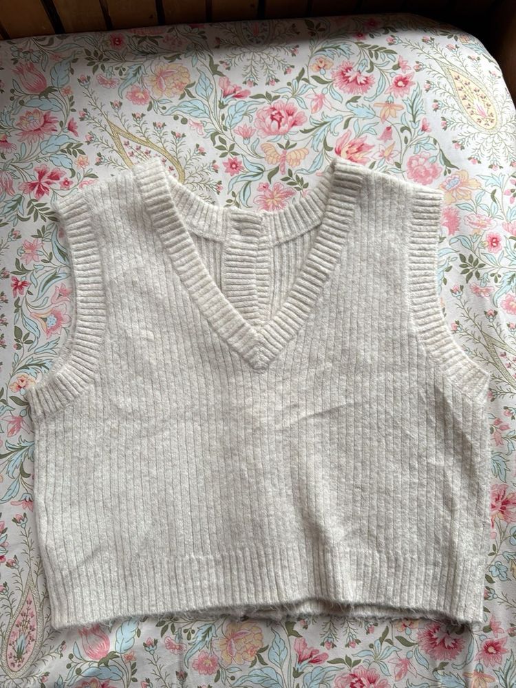 Cozy Knit V-Neck Sweater Vest