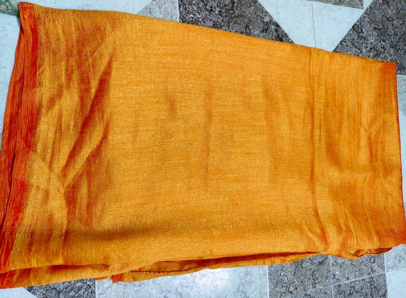 Vibrant Orange Saree