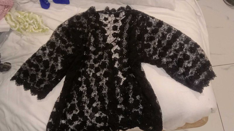 Elegant Black Lace Blouse