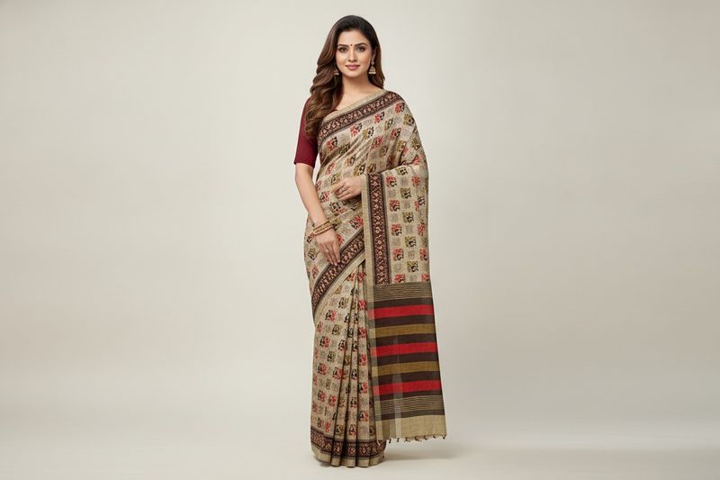 Unique Tribal Print Saree