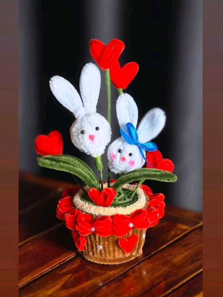 Cute Bunny Flower Pot Decor