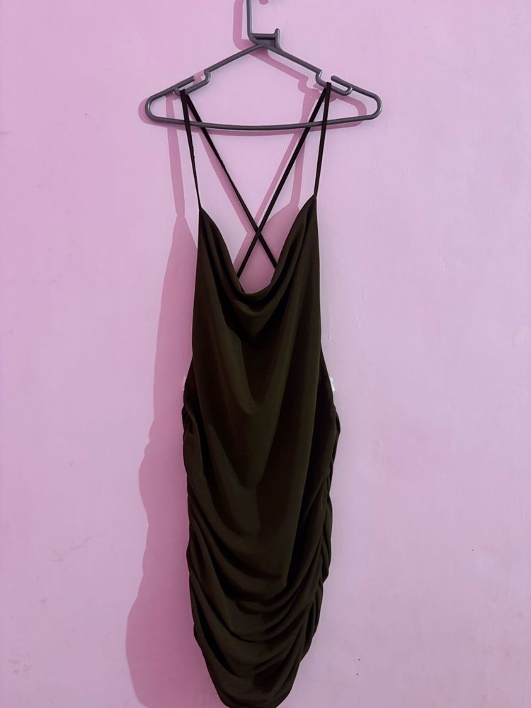 Sleek Ruched Cami Dress