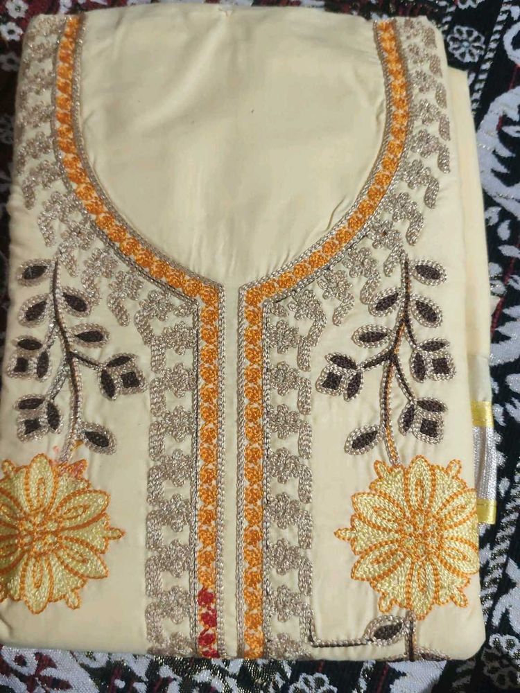 Beautiful Embroidered unstitched Kurta Set