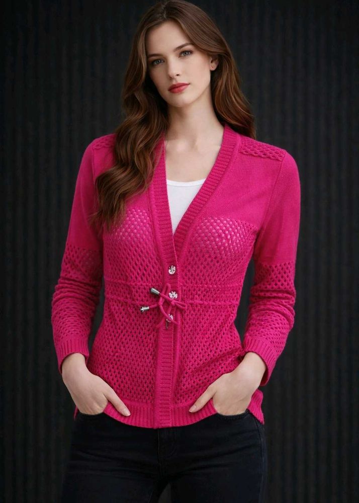 pink Net Sweater