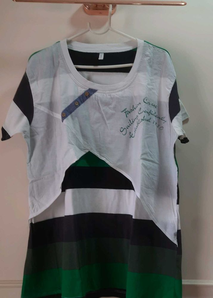 Stylish Striped Cotton T shirt