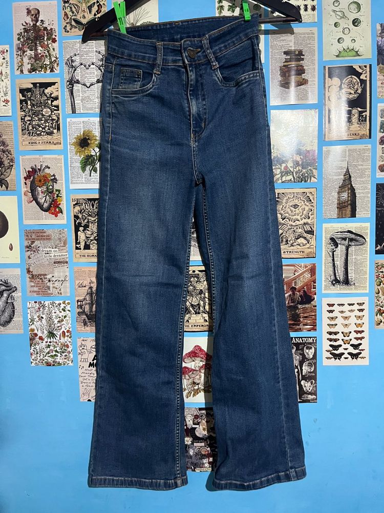 Women's Blue Wide Leg Jeans