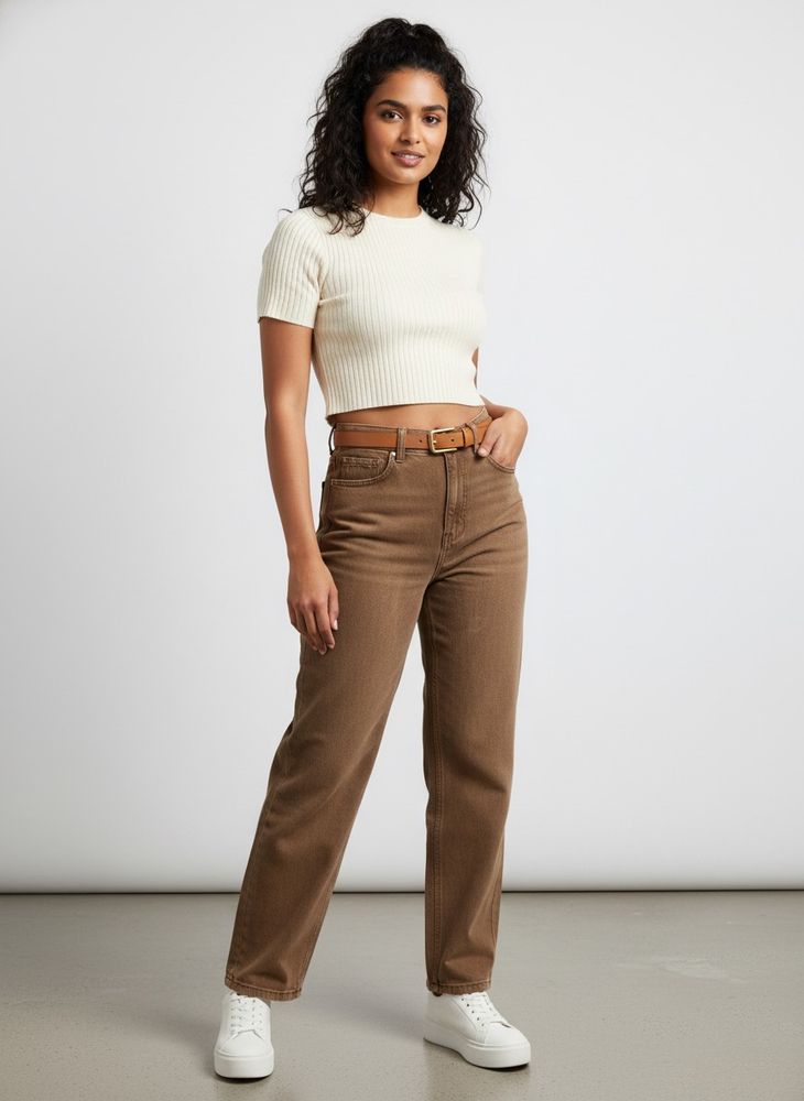 Brown Denim Jeans