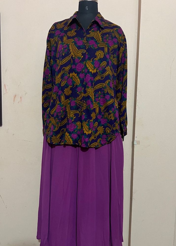 Vintage Paisley &amp; Floral Print Blouse