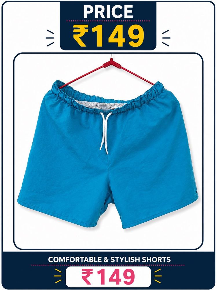 blue shorts