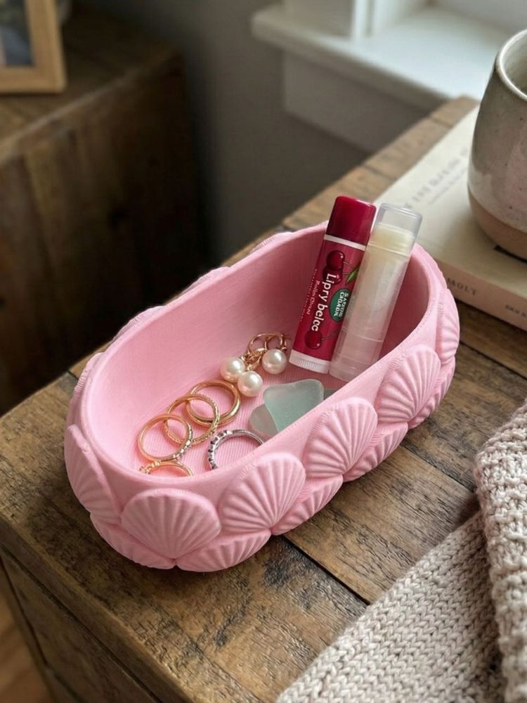 Blush Enhanced Shell Trinket Dish