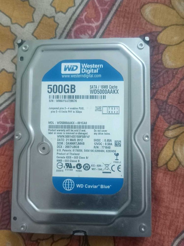 Western Digital 500GB HDD