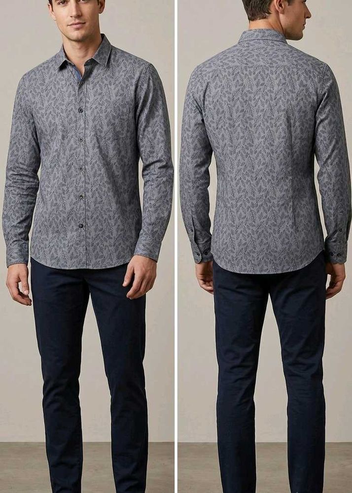 Men's Patterned Long Sleeve Shirt