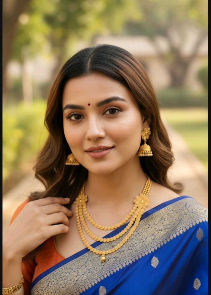 Premium Gold Polished 3 In One Jewellery Set