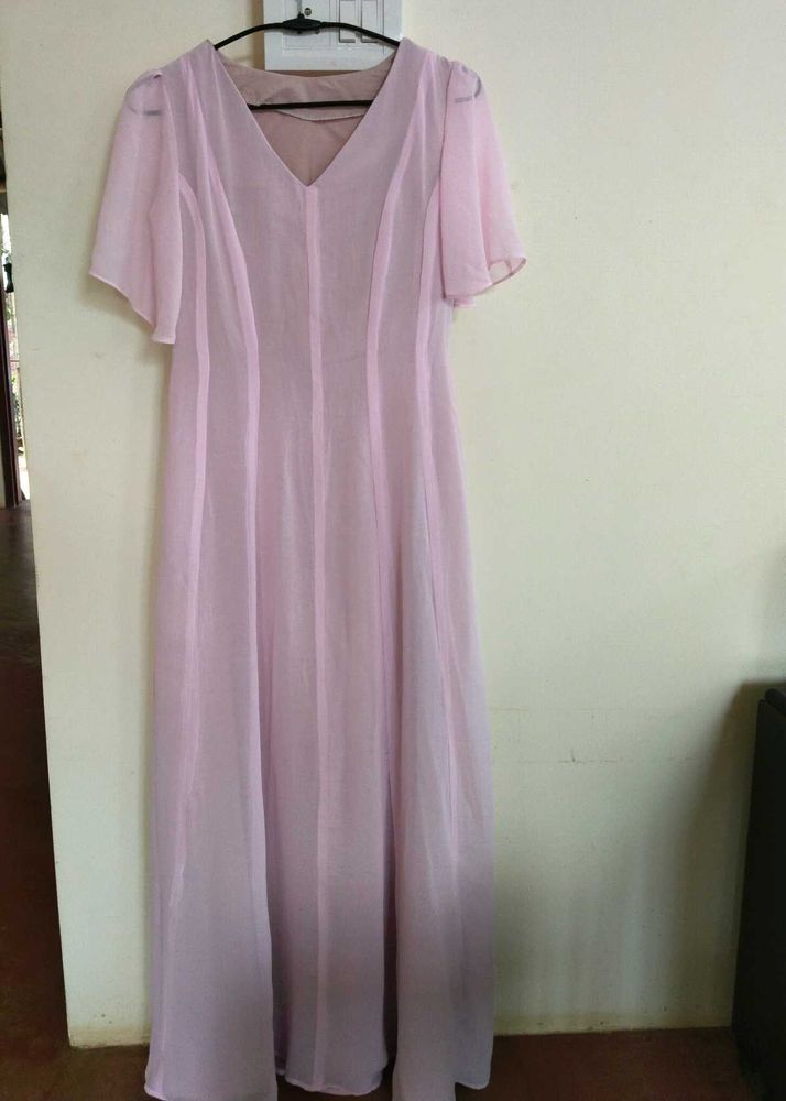 Pink flowy dress