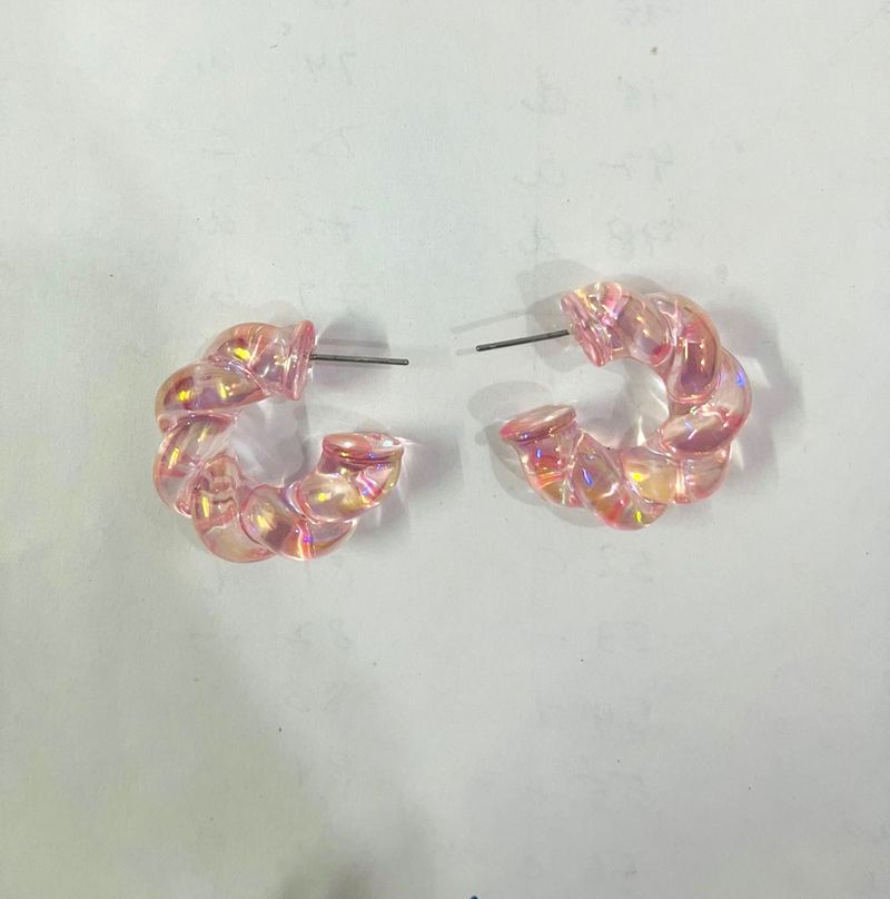 Unique Gold Tone Geometric Earrings