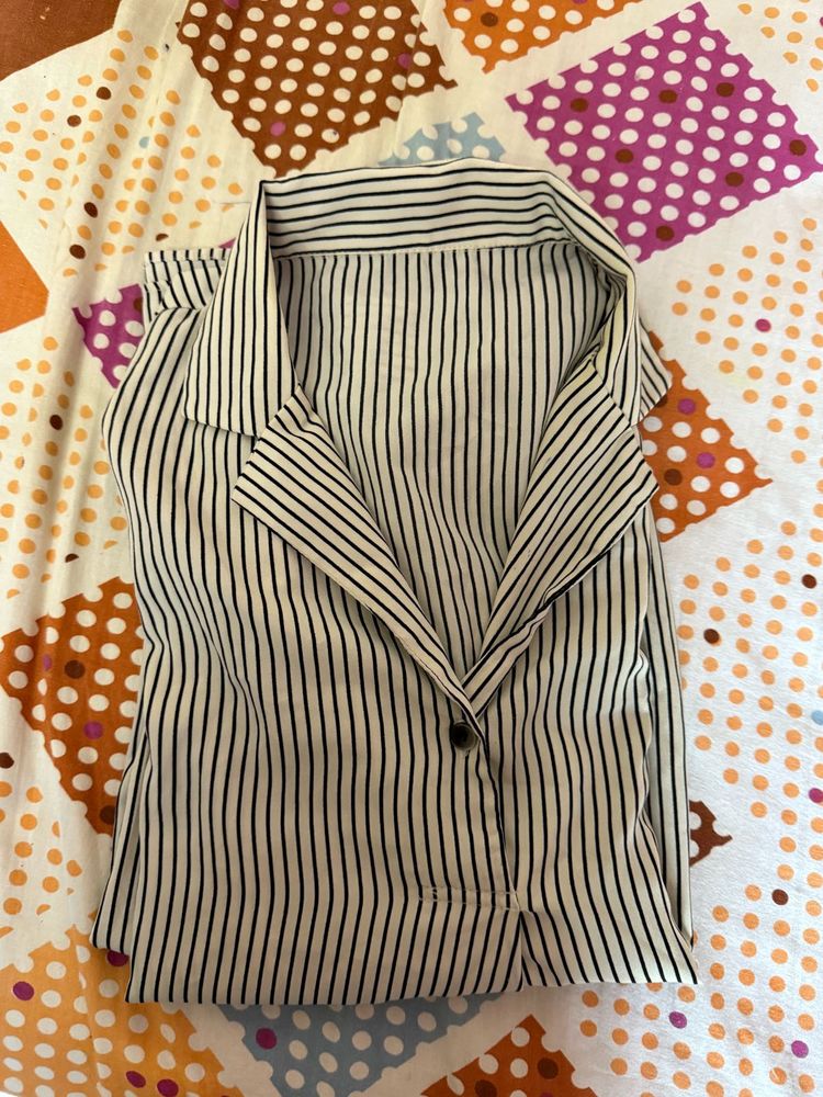 stripped formal top