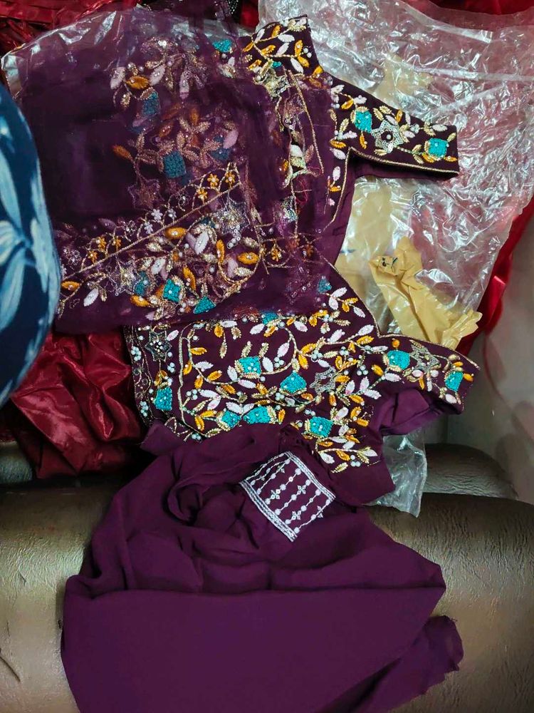 New plazo set party wear heavy dupatta