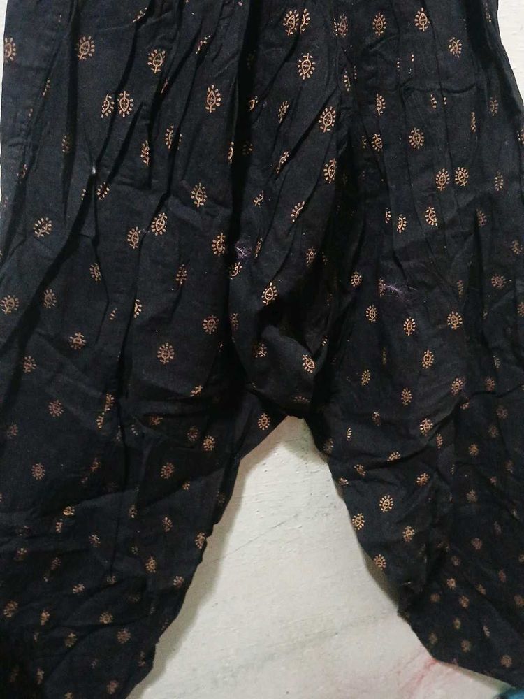 Black Printed Palazzo Pants