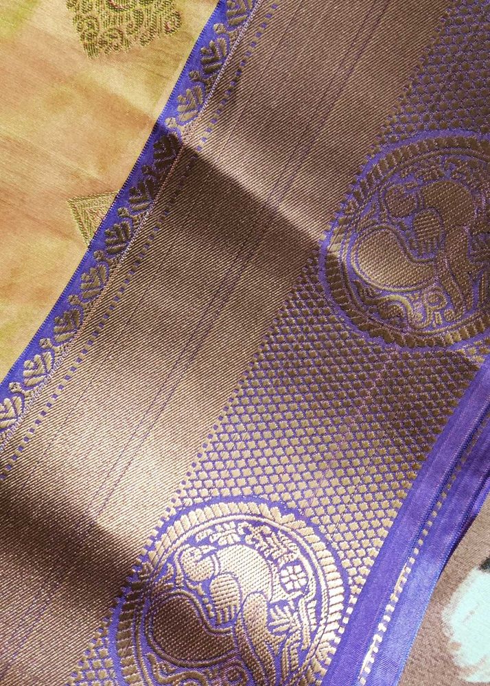 Elegant Purple &amp; Gold Saree