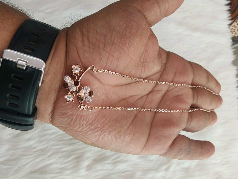 Rose Gold Pure  Silver Neckpiece