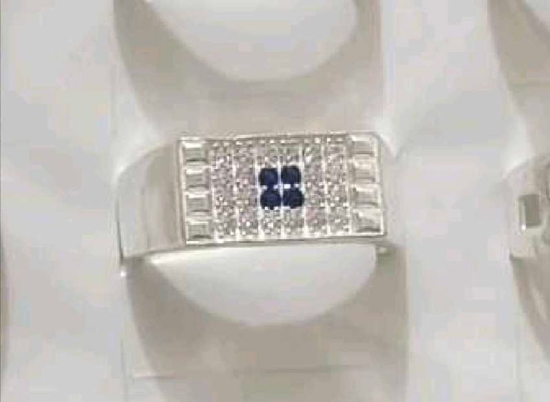 pure silver gents ring