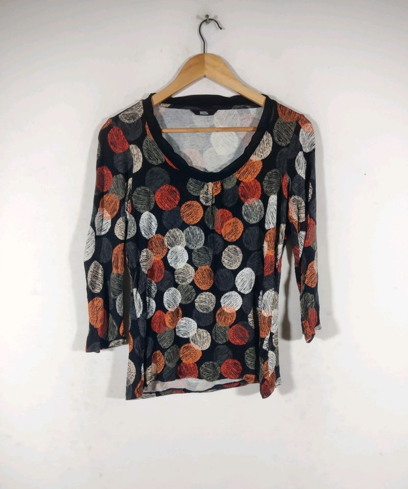 Black Printed Casual Top (Women)