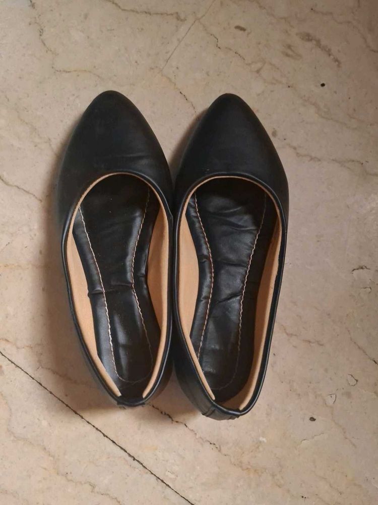 36 size Classic Black Pointed Toe Ballerinas