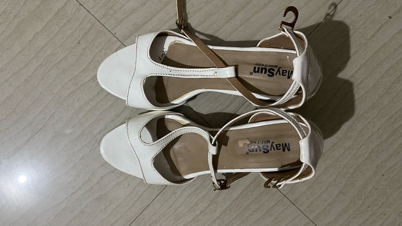 White MaySun Heels