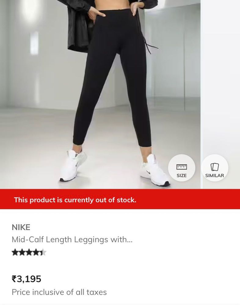 Nike Mid Calf Length High Waist Leggings