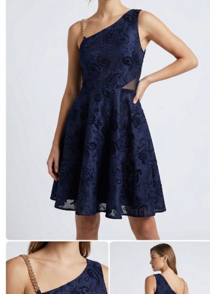 Fixed price lovely blue colour off shoulder dress
