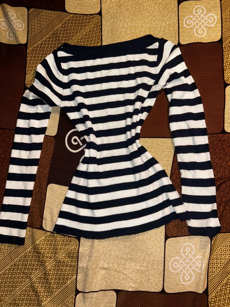 Striped Long Sleeve Top