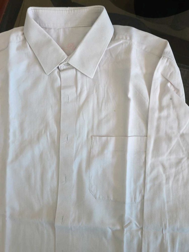Classic White Men's Dress Shirt