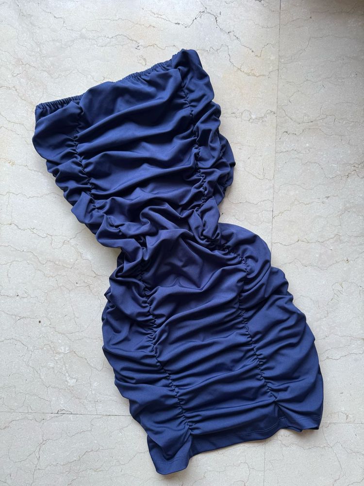 Stylish Ruched Tube Bodycon Dress
