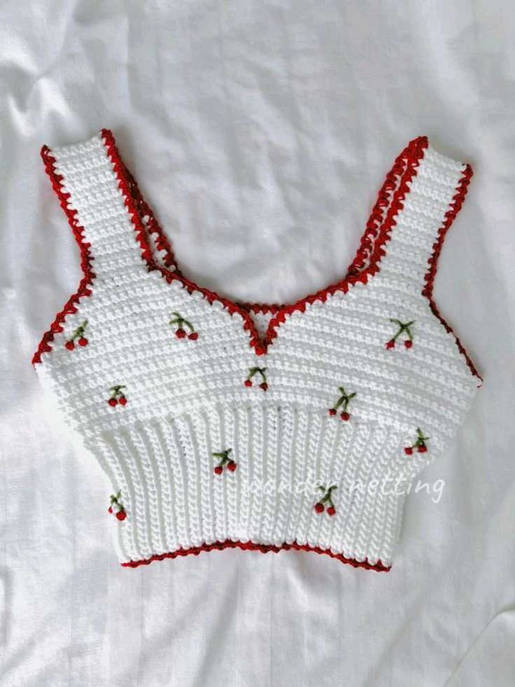 Crochet Cherry Top