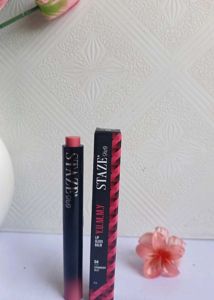 Staze Yummy Lip Gloss Balm shade :04 strawberry je