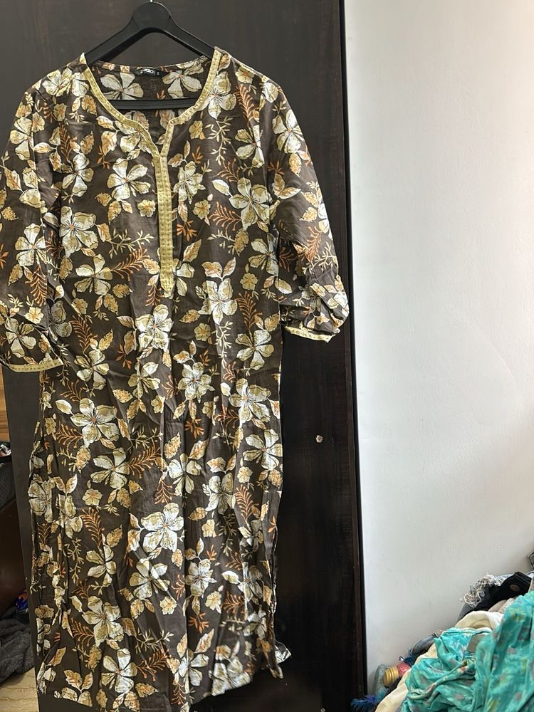 Floral Print Kurta
