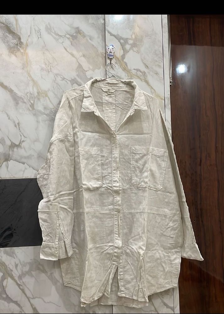 Oversized Linen Blend Shirt