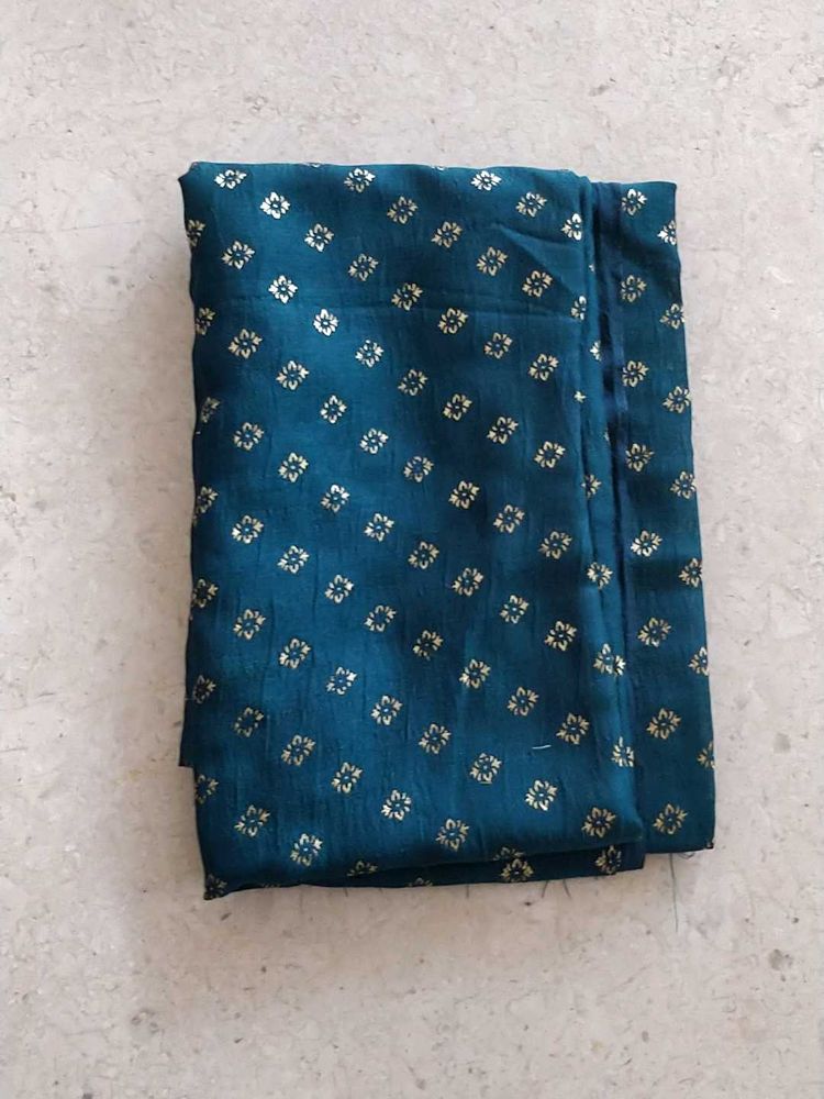 blouse piece Elegant Teal with Gold Floral Print
