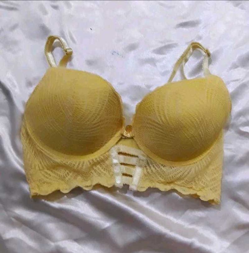 Yellow Lace Bra