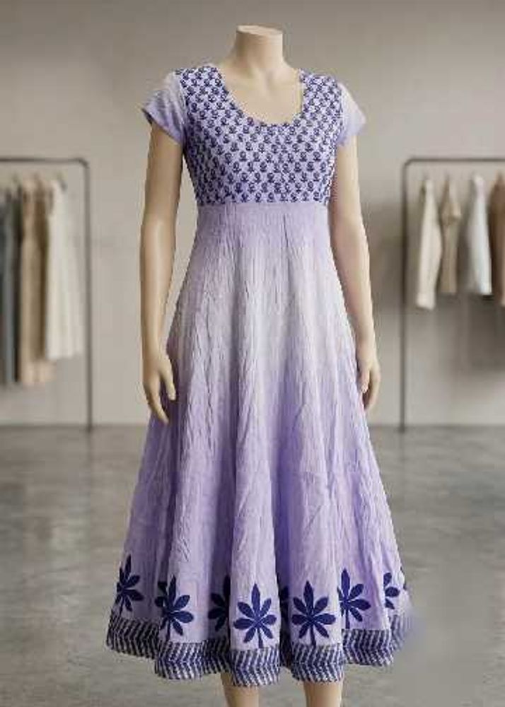Beautiful white Anarkali Gown