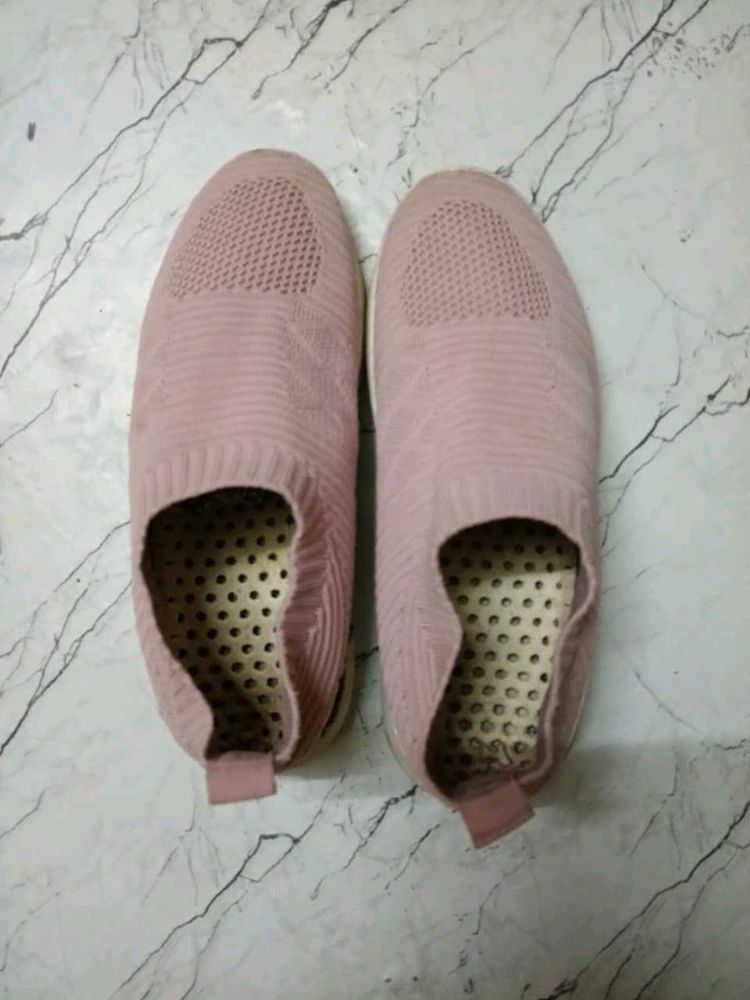 Pink Slip-On Shoes