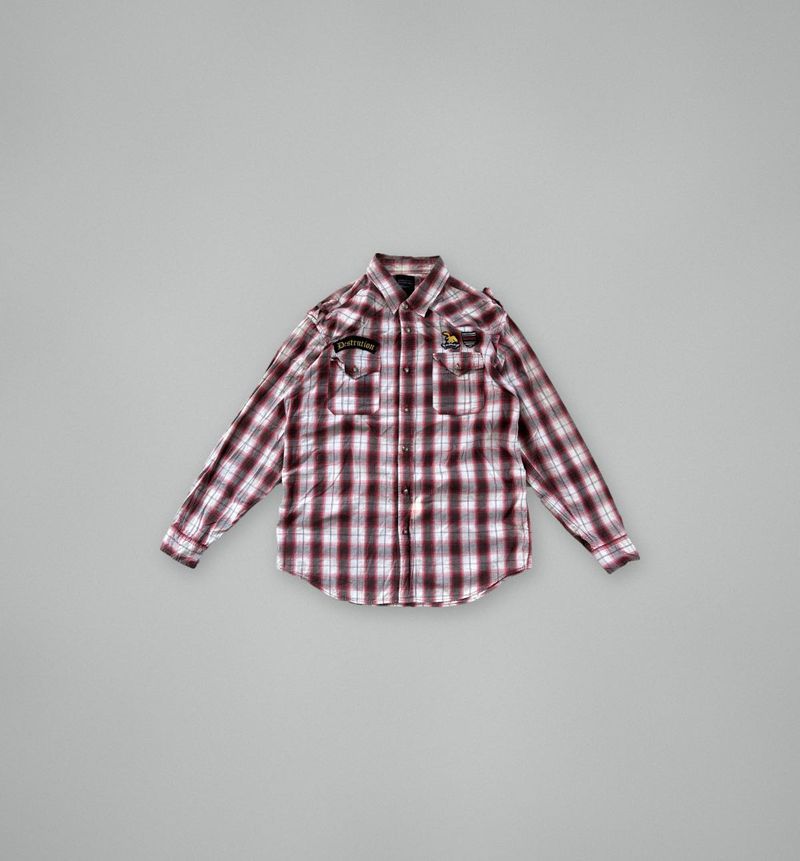 Splendid double chest American cowboy style plaid