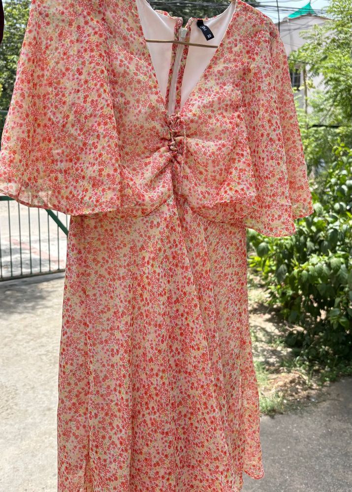 Chic Floral Print Midi Dress