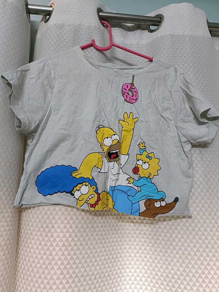 The Simpsons Cropped Graphic Tee