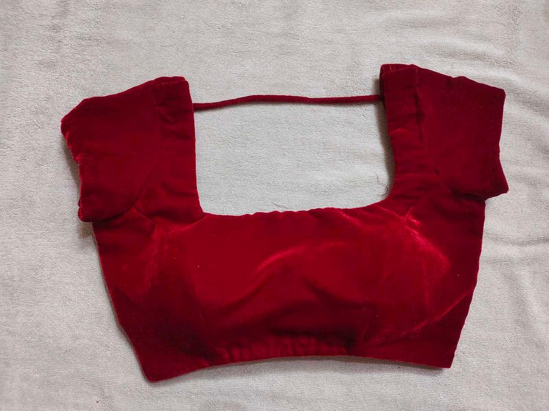 red velvet blouse (padded)